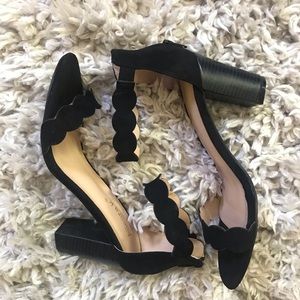 Scalloped Block Heel